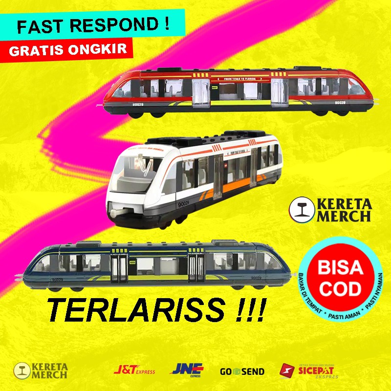 KERETA API MAINAN ANAK LAKI LAKI TOYS MRT TRAIN MINIATUR DIECAST HADIAH KADO