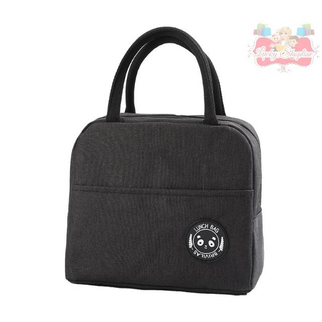 [BIG SALE] Lunch / Cooler Bag Tas Bekal Makanan Resleting POLOS 2 (Free ice jelly)