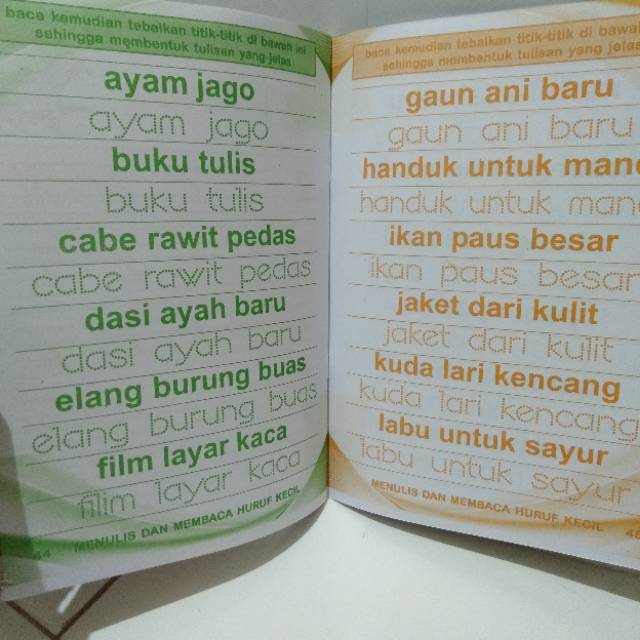 Buku Anak - Membaca dan Menulis Huruf Kecil PAUD