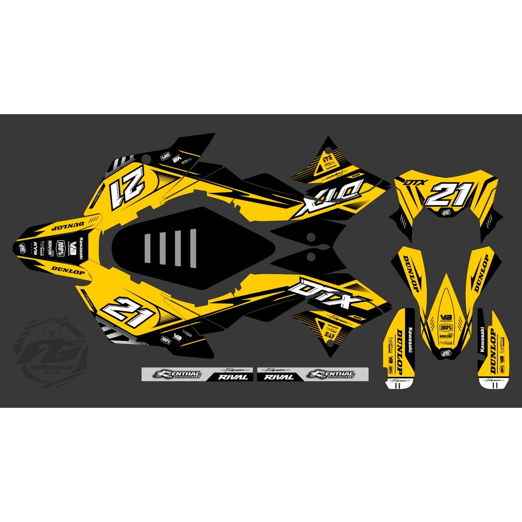 Decal Custom KLX BF 150 / Glossy Standar