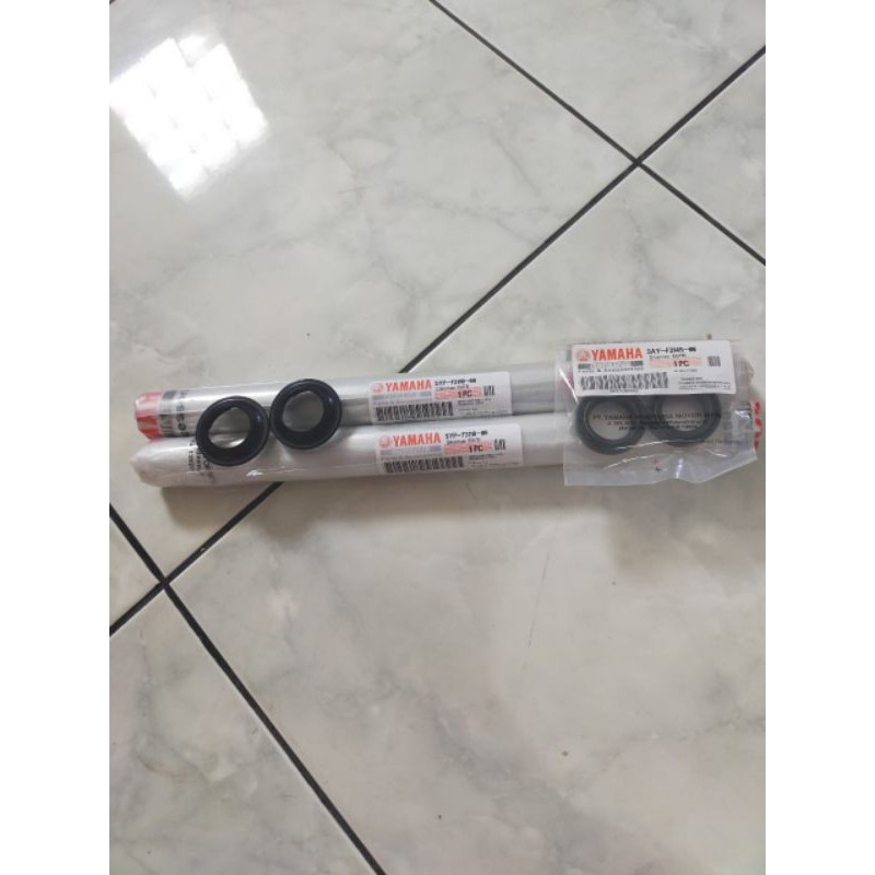 As shock depan jupiter mx lama  harga 1set +2seal +2 ttp abu