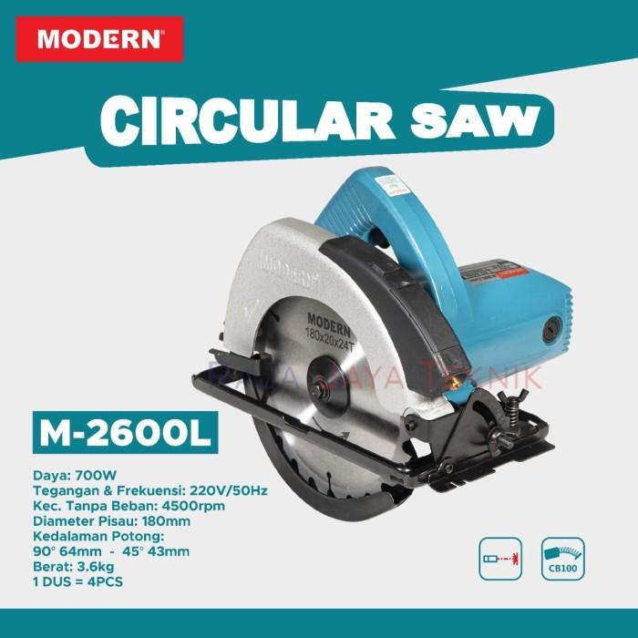Mesin Circle Modern / Potong Kayu 7" Modern M2600L / Circular Saw