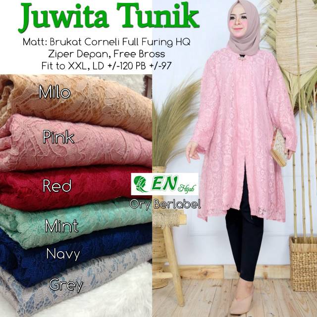 Juwita broklat jumbo tunik