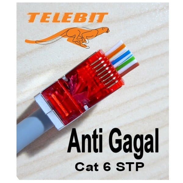 Telebit Konektor RJ 45 CAT 6 Kecepatan 1 Gbps