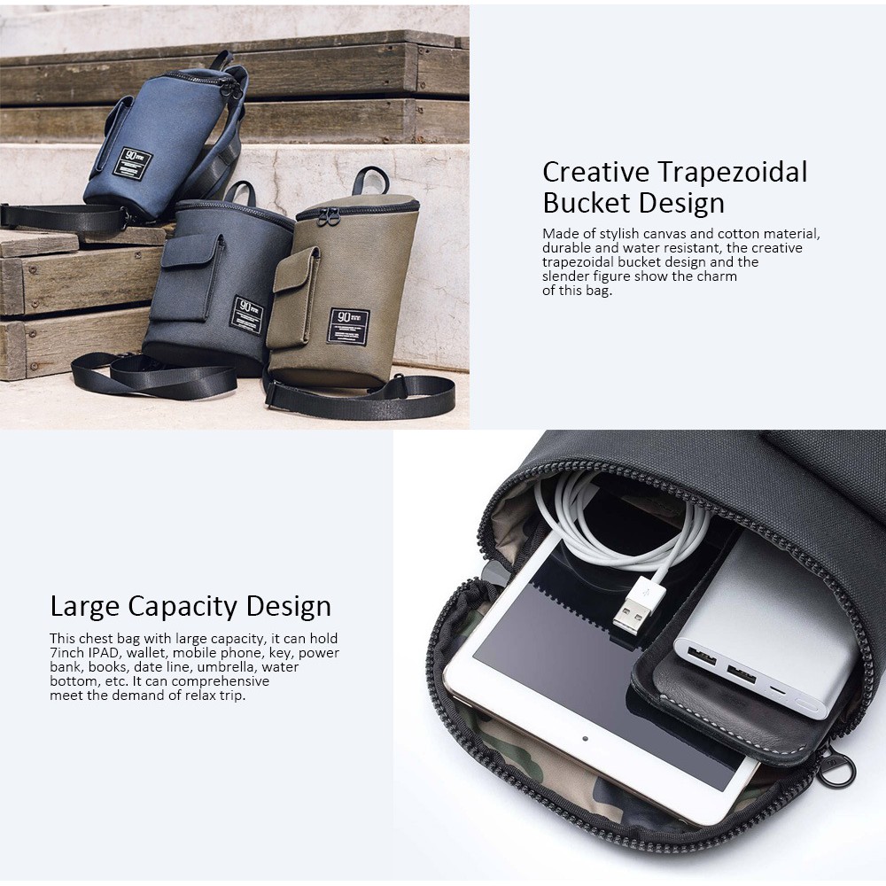 Tas Selempang Xiaomi 90FUN Mi Chic Casual Creative Chest Sling Bag Slempang