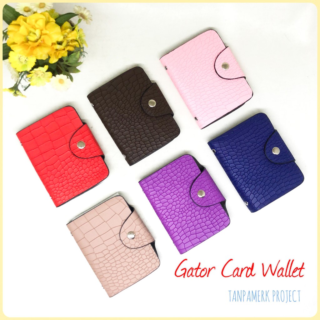 dompet original kartu TanpaMerk gator card wallet dompet kartu dompet murah