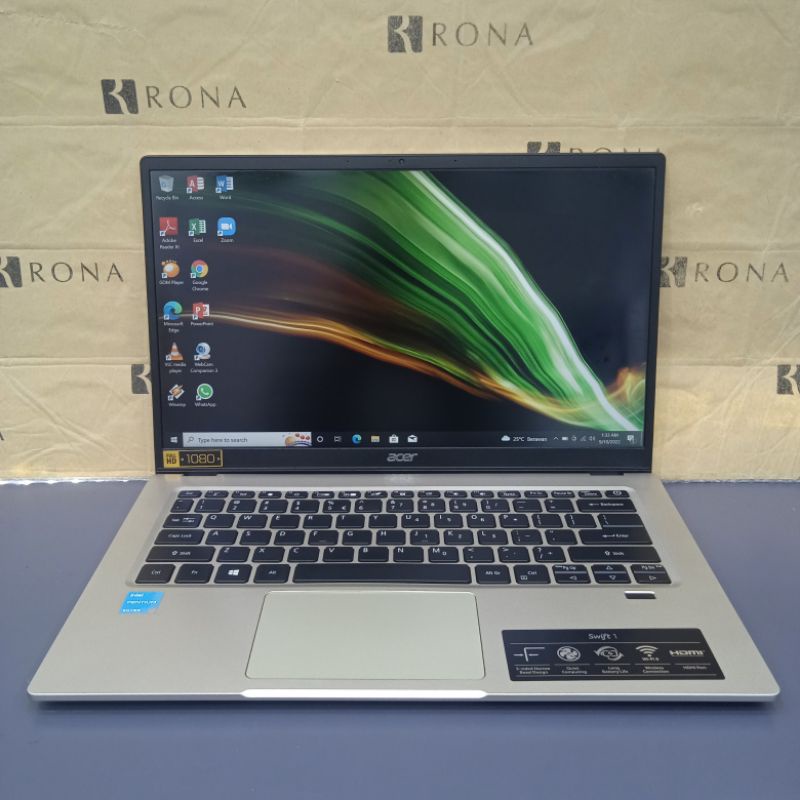 LAPTOP 2ND ACER SWIFT 1 INTEL PENTIUM SILVER N6000 4GB SSD 512GB