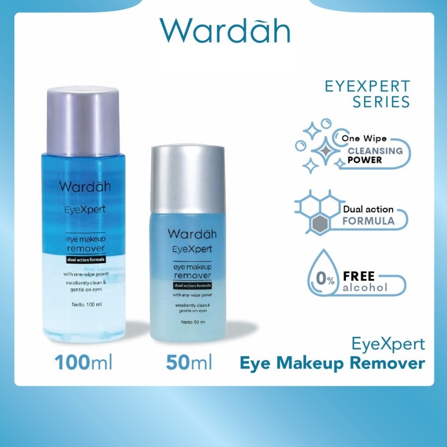 ★ BB ★ Wardah EyeXpert Eye &amp; Lip Make Up Remover 50ml - 100 ml | Pembersih Make Up