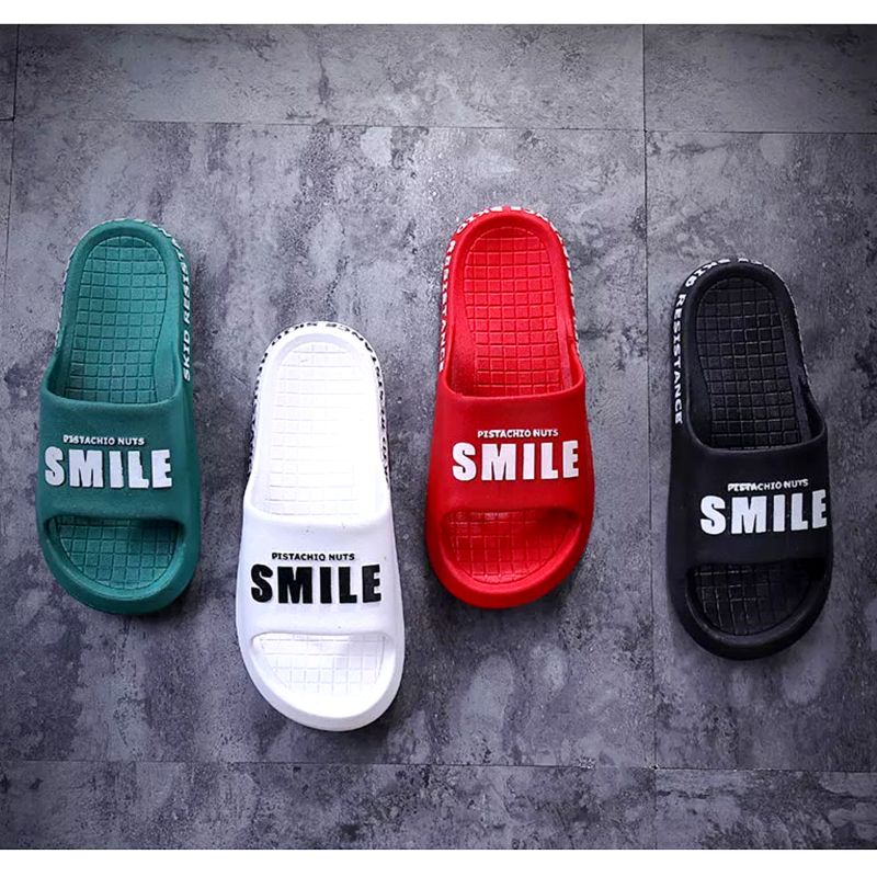 Sandal Karet Pria Wanita Import Smile / Sandal Rumah Santai Korean Style Kekinian