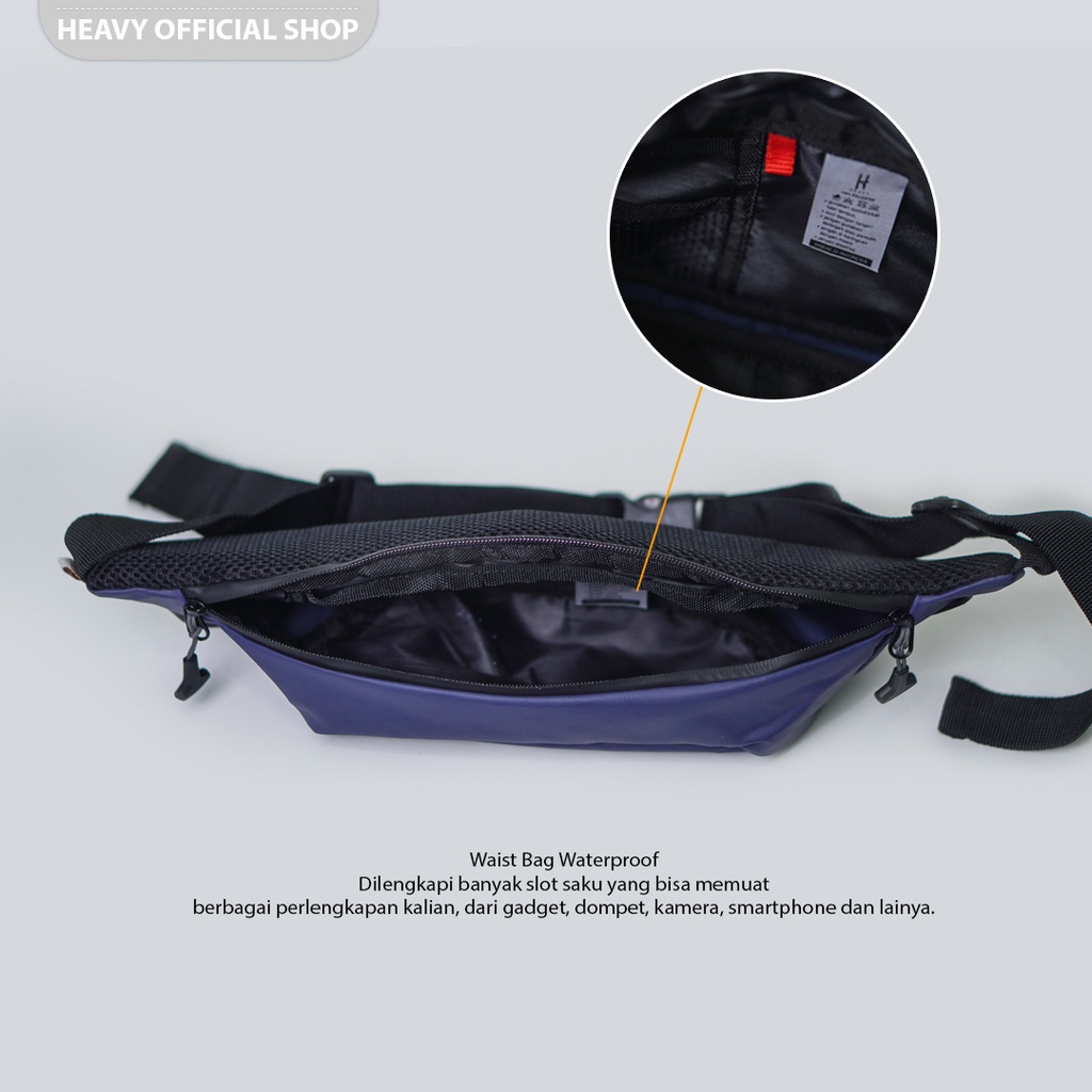 TAS SELEMPANG PRIA HEAVY - OBELIX WAISTBAG USB WATERPROOFF