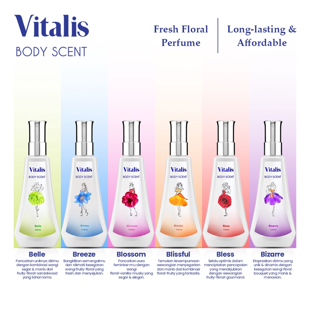 ★ BB ★ Vitalis Body Scent 60ml - 120ml - 175ml | Parfum Wanita