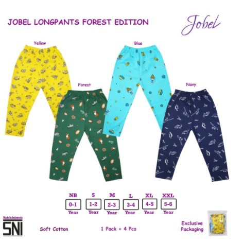 SALE 4pcs Jobel Long Pants Boy WINTER GALAXY FOREST 0-6 tahun Celana Panjang Anak by Kazel CBKS