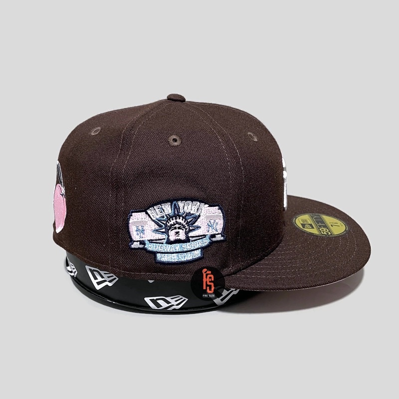 TOPI NEW ERA ORIGINAL 5950 SUBWAY BA NEW YORK YANKEES WALNUT UV PINK