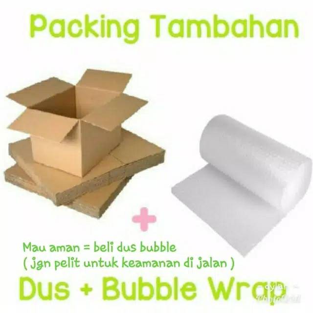 

Bubble wrap dan kardus tambahan