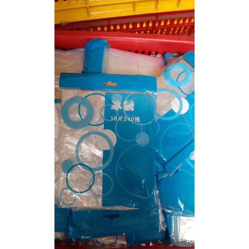 Kantong Es Batu Sekali Pakai Isi 10pcs Plastik Cetakan Es Batu Kotak Ice Bag Syrup