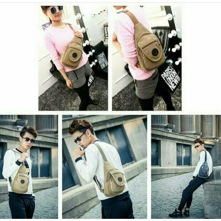 Tas Selempang Unisex Kanvas / Canvas Unisex Bodypack