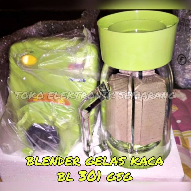 MIYAKO BLENDER BL 301 GSG GELAS KACA 1 LITER PELUMAT AWET KUAT