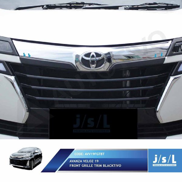 Aksesoris Tambahan JSL Lis Grill Avanza Xenia Veloz 2019 Front Grille Trim Blacktivo