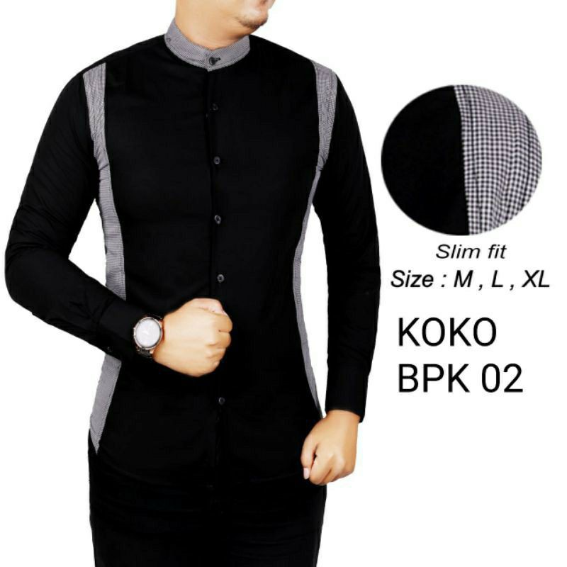 BAJU KOKO MUSLIM PRIA KEMEJA KOKO LENGAN PANJANG | SLIM FIT COLIN DION CDL04