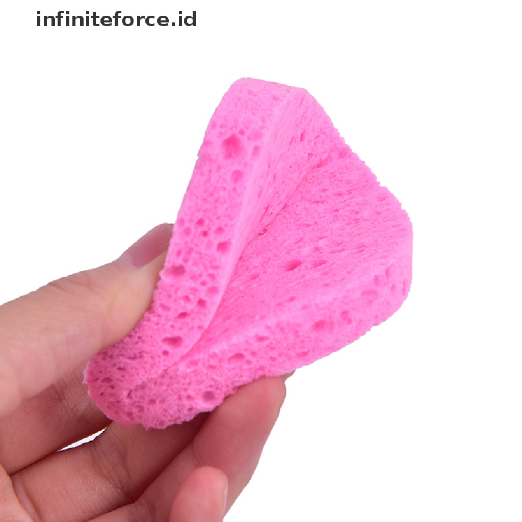 (Infiniteforce.Id) Spons Puff Bulat Bahan Serat Tanaman Alami Untuk Membersihkan Wajah