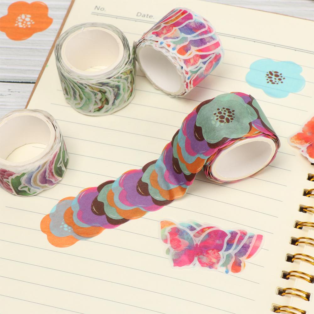 Tape / Selotip Washi Motif Bunga Untuk Scrapbook