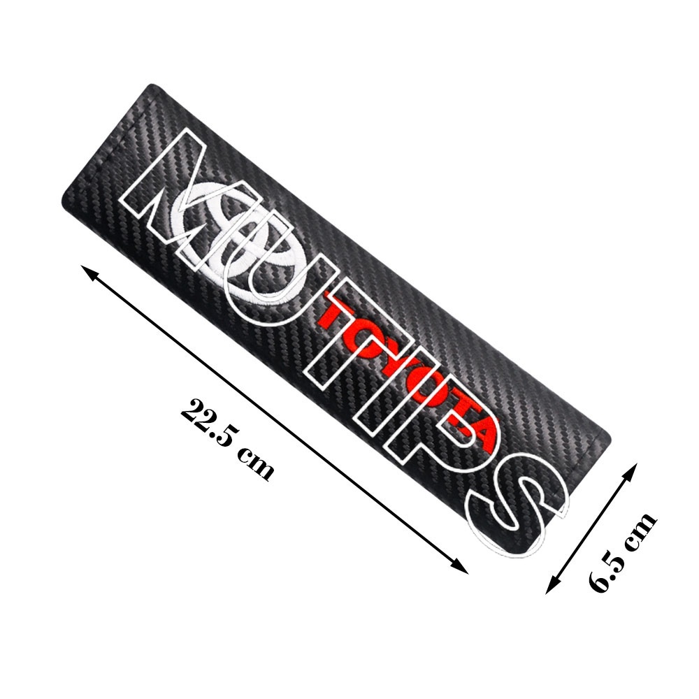 2pcs Bantalan Busa Bahu Sabuk Pengaman Mobil Motif Carbon Fiber Untuk Toyota Avanza Rush Kijiang Innova Calya Razie Yaris Wish Corolla Cross
