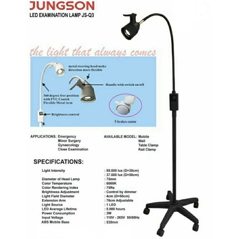 JUNGSON JS Q3 LED Examination Lamp Lampu Periksa