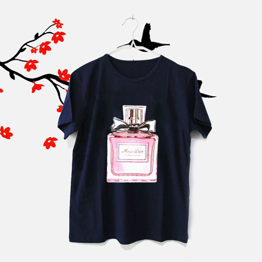 Kaos Indonesia BRI Kaos Distro SA Kaos Wanita Lengan Pendek MISS DIOR Warna Navy