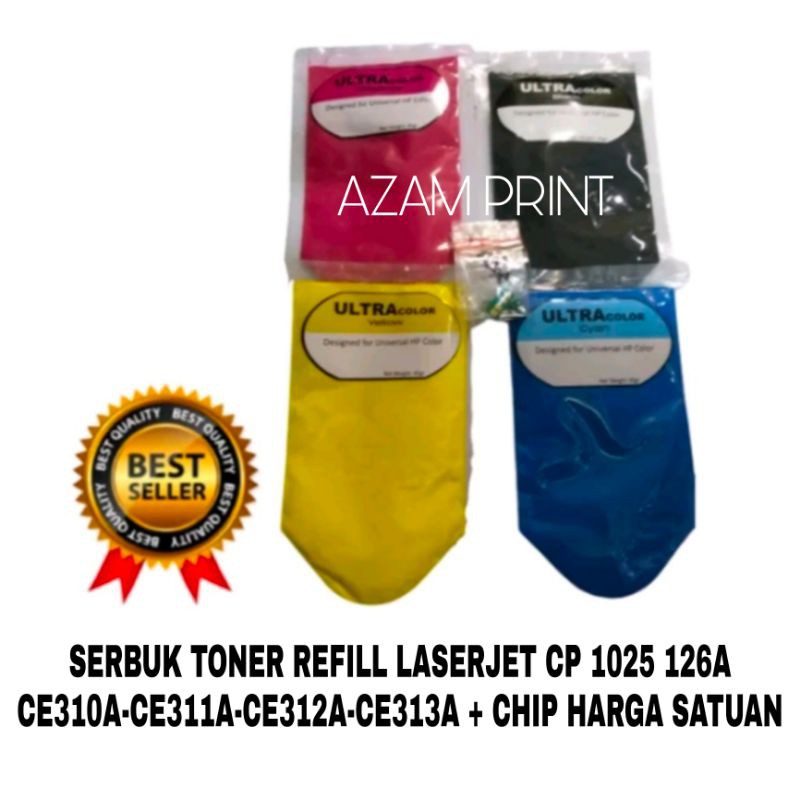 Serbuk Toner Hp CE310A - CE311A - CE312A - CE313A + Chip