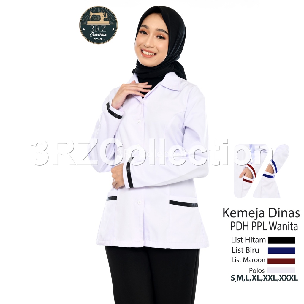 ORIGINAL BAJU DINAS PUTIH WANITA PDH PUTIH PNS CEWEK KEMEJA KEMEJA PUTIH PNS WANITA BAJU PUTIH PNS