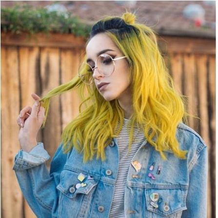 COLOR ME LEMON YELLOW hair color cream cat pewarna rambut