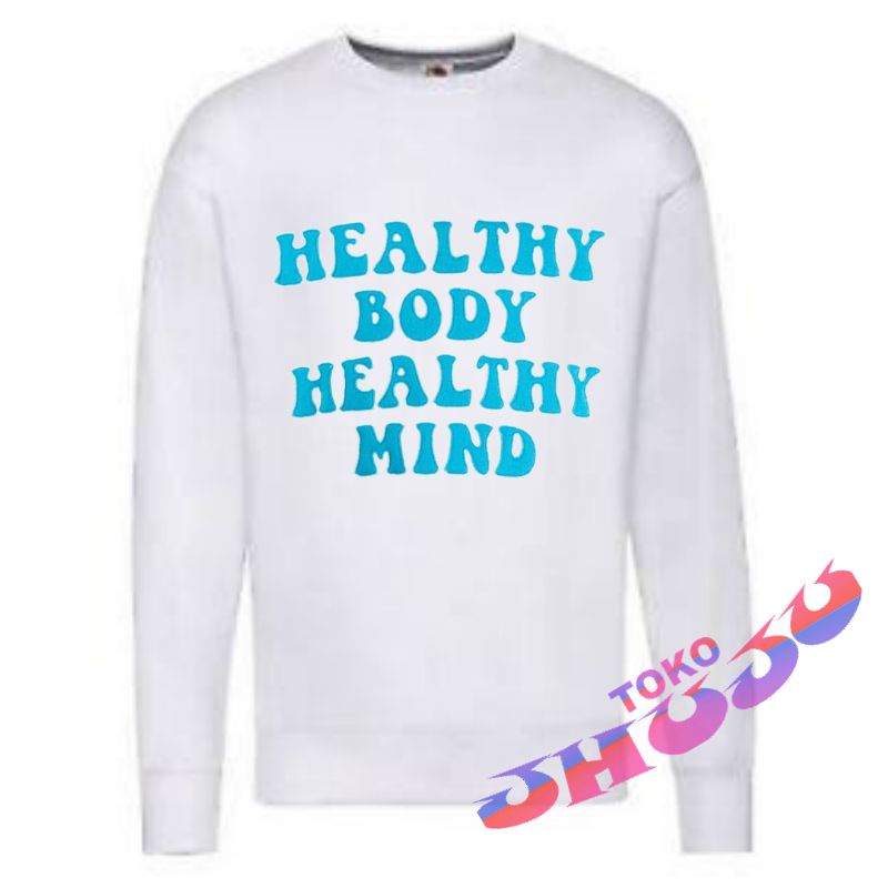 Basic Sweater Treasure Junkyu HEALTHY BODY hanya sablon tulisan depan