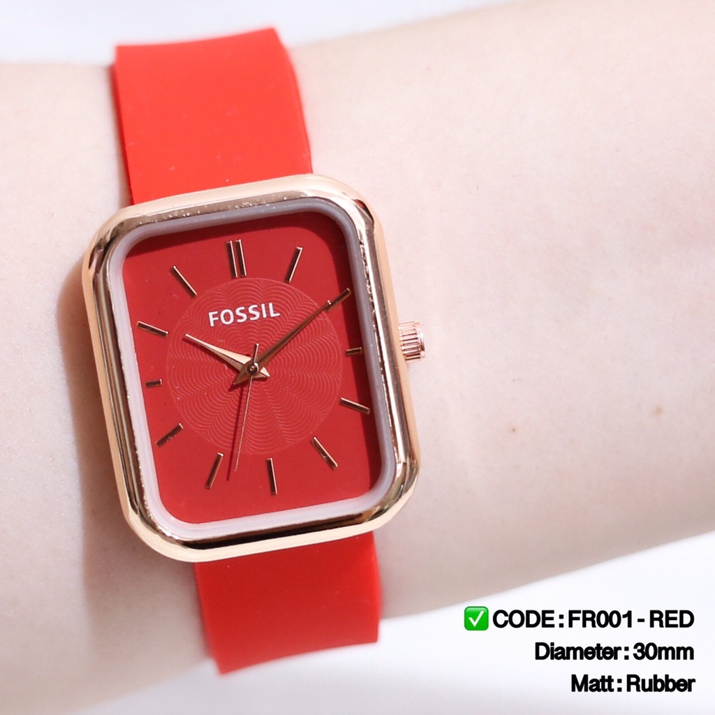 Jam tangan wanita rubber karet model fashion cewek segi citayem fashion week FR001