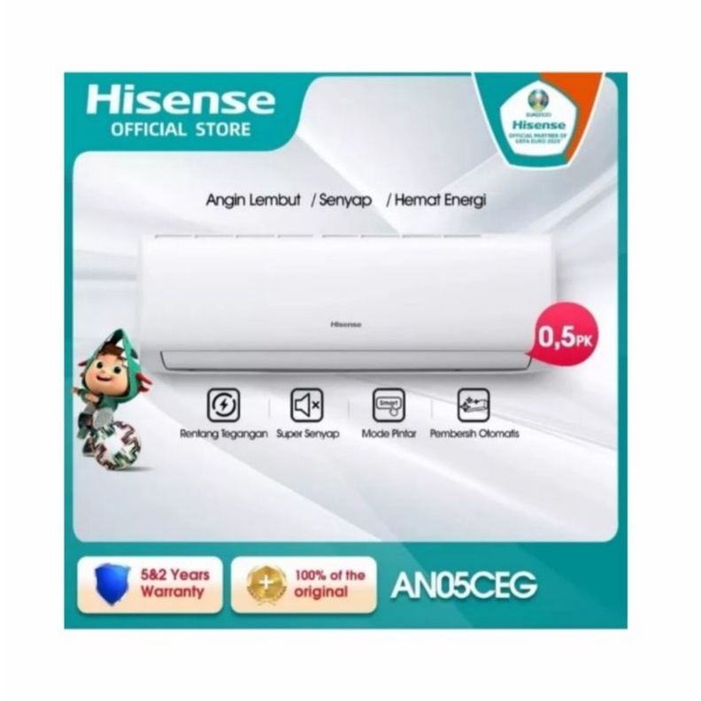 AC HISENSE AN05CEG 0.5 pk 1 pk - Pasang