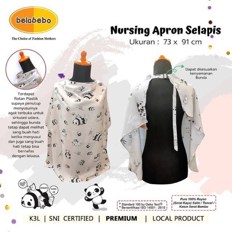 Belabebo Nursing Apron Selapis/Celemek menyusui/aprom ibu menyusui penutup menyusui