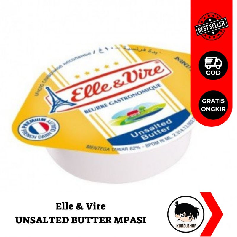 

Elle & Vire Unsalted butter micro cup 10gr ecer ( SATUAN )