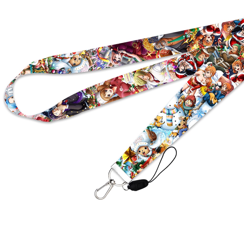 Tali lanyard Motif Anime one Piece Luffy Sauron Untuk Gantungan Kuncihandphonekartu Natal