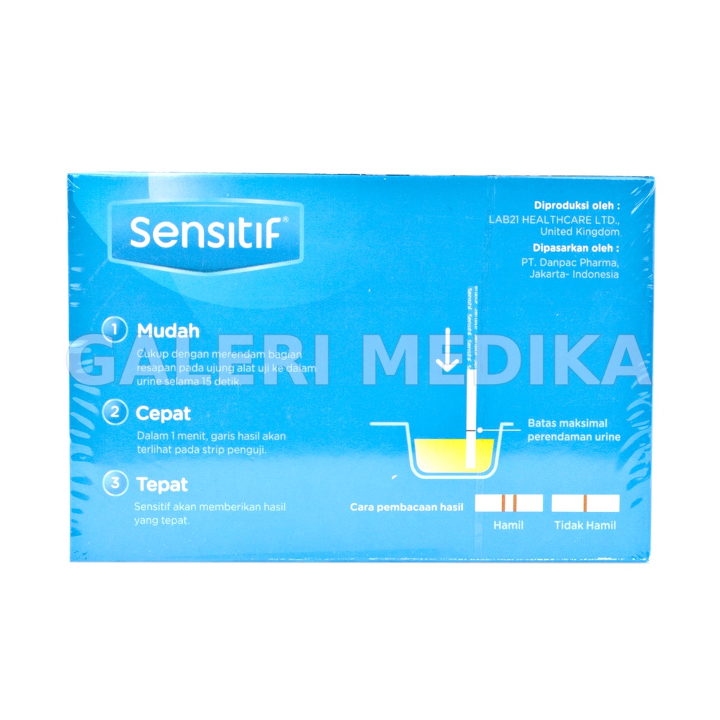 Sensitif Pack UC - Strip Uji Kehamilan Dengan Wadah Container