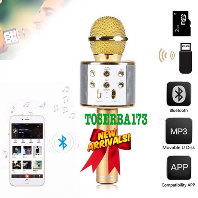 Mic KTV ws 858  bluetooth Karsis mic kekinian