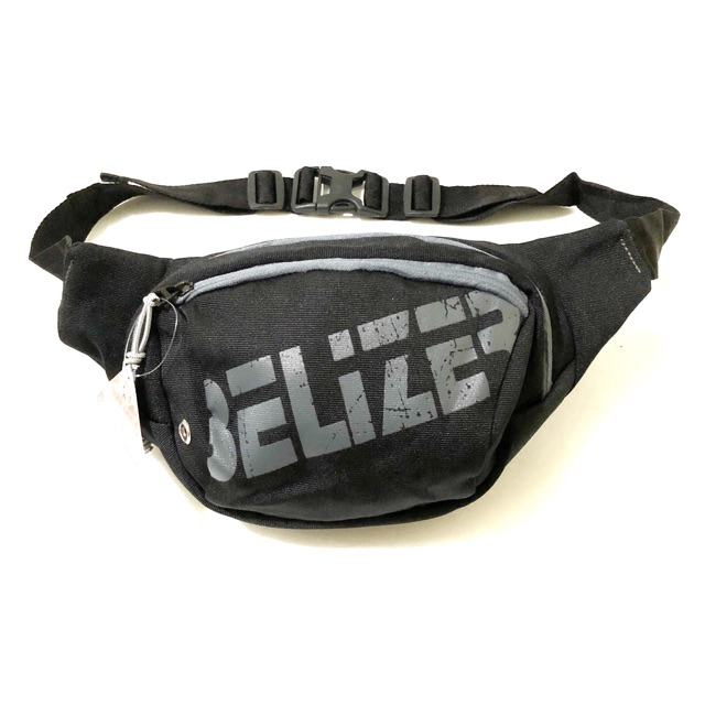 Waistbag Pria Belizer Sablon Logo Fashion Tas Serbaguna