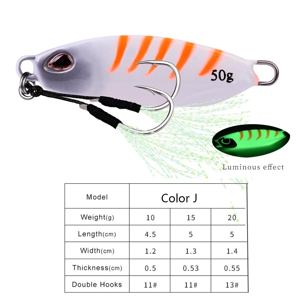 Umpan Pancing Logam Bulu Nanas Kait Bass Tenggelam 10g 20g 30g Lead Casting