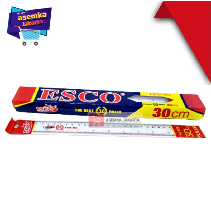 Penggaris 30cm The Best Ruler  Esco isi 12pcs