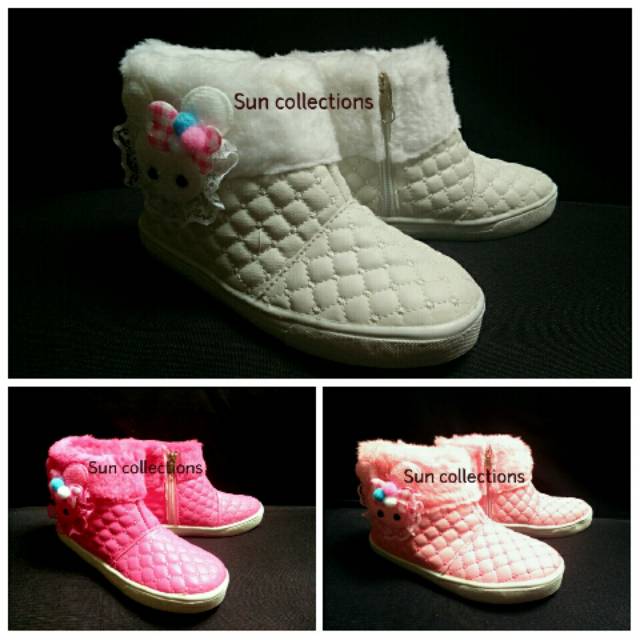 Termurah!!! Sepatu Boot anak perempuan Boneka Bulu