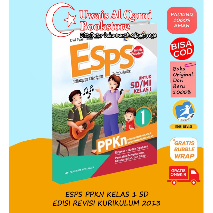 BEST SELLER ORIGINAL ESPS PPKN 1 SD/MI KLS 1 K13N - ERLANGGA