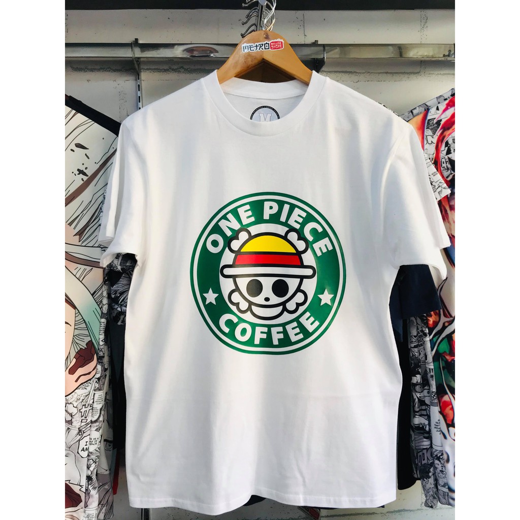 Kaos Onepiece Coffee Logo White