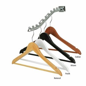 Hanger Kayu Palang Dewasa (Wood) warna Natural / Gantungan Baju