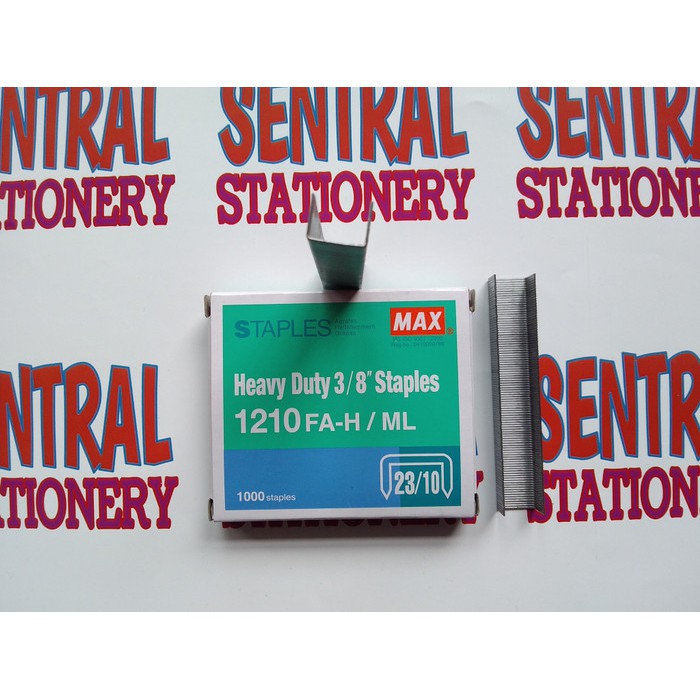 

Terbaru max heavy duty 3/8" staples 1210 FA-H / ML isi staples 23/10 Baru