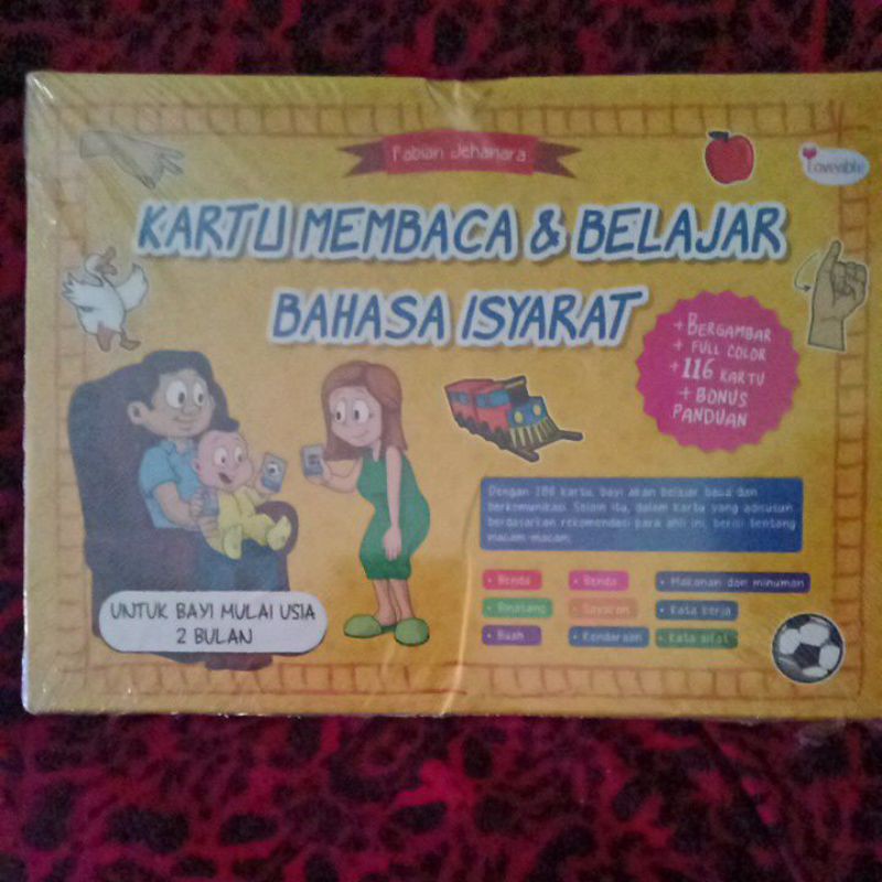 kartu membaca dan belajar bahasa isyarat