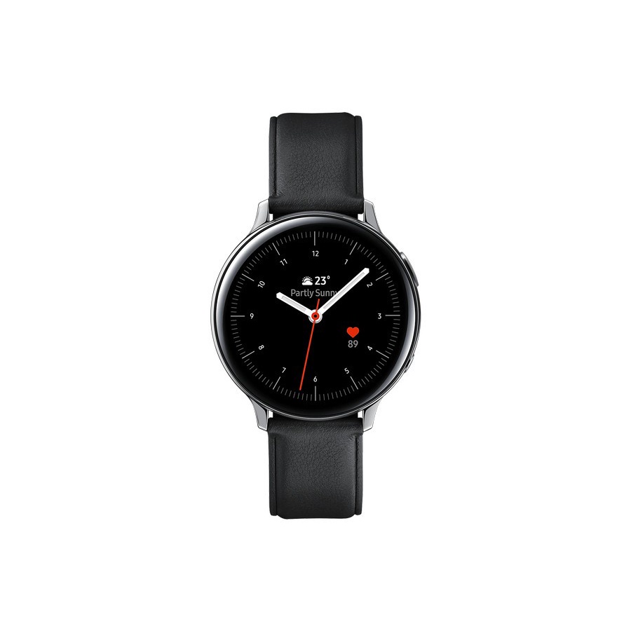 Samsung Galaxy Watch Active 2 44mm Stainless SIlver With Black Band - Garansi resmi SEIN 1 tahun