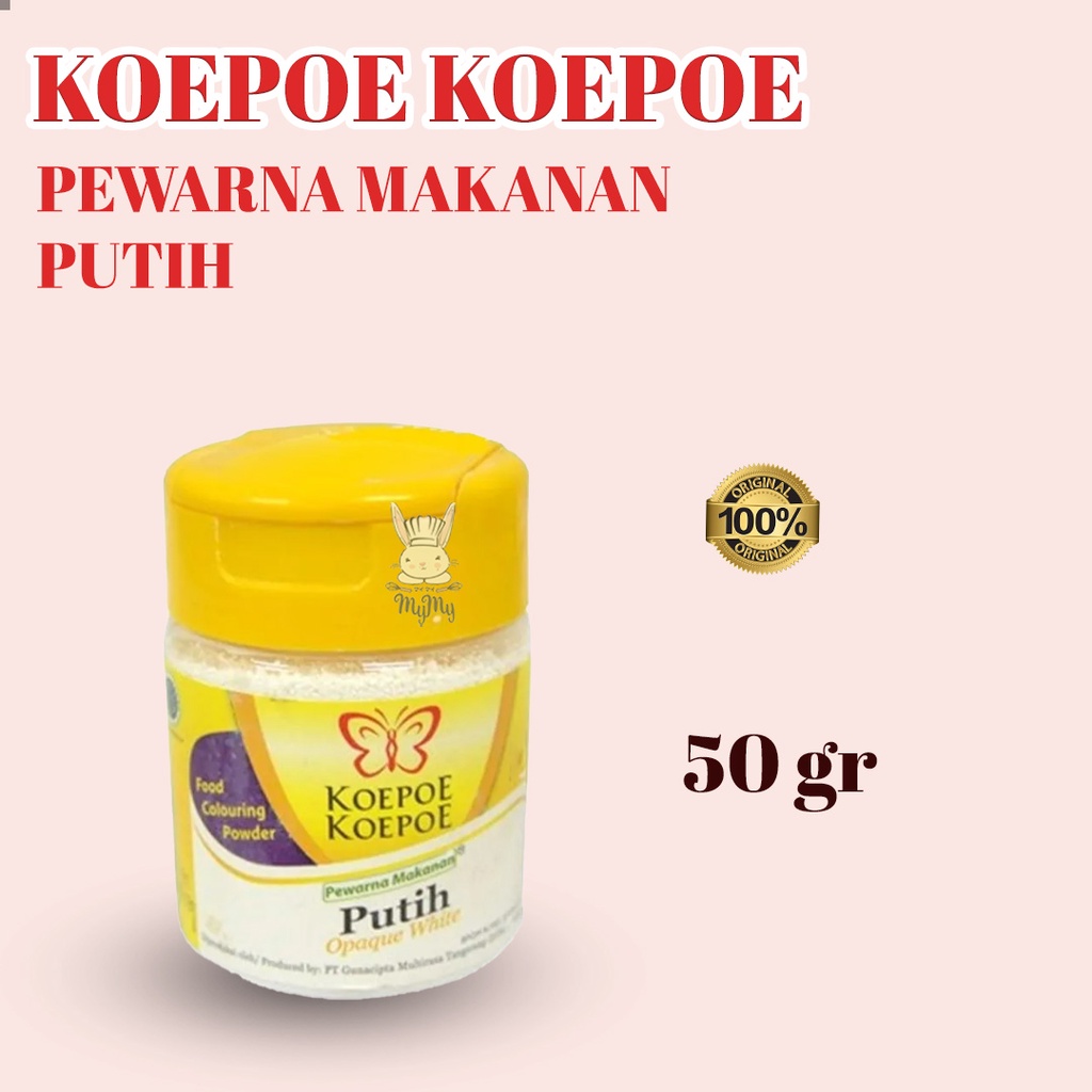 

Pewarna makanan putih koepoe koepoe, untuk bakpao 50gram